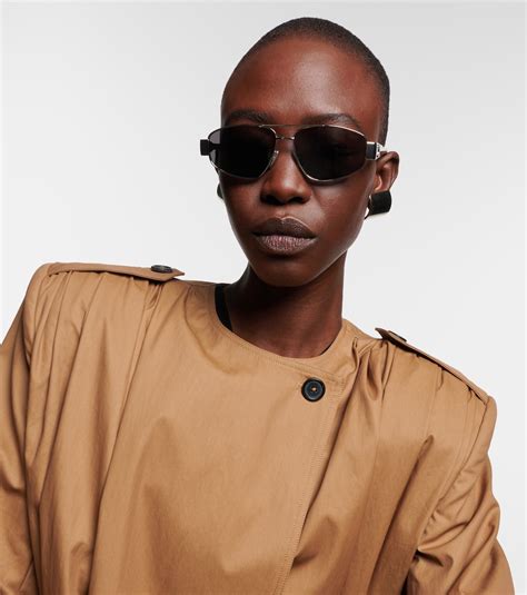 celine triomphe sunglasses 03|Triomphe 03 Metal aviator sunglasses in metallic .